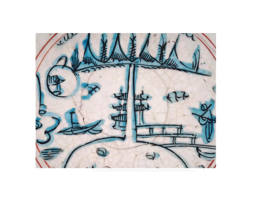 Peint à la main Chargeur ancien en porcelaine chinoise peinte à la main en vente
