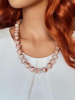 Antique Chinese Hand Painted Porcelain Necklace