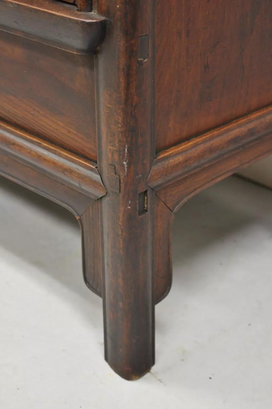 Antique Chinese Hardwood 2 Door Wardrobe Wedding Cabinet with Drawers For Sale 2