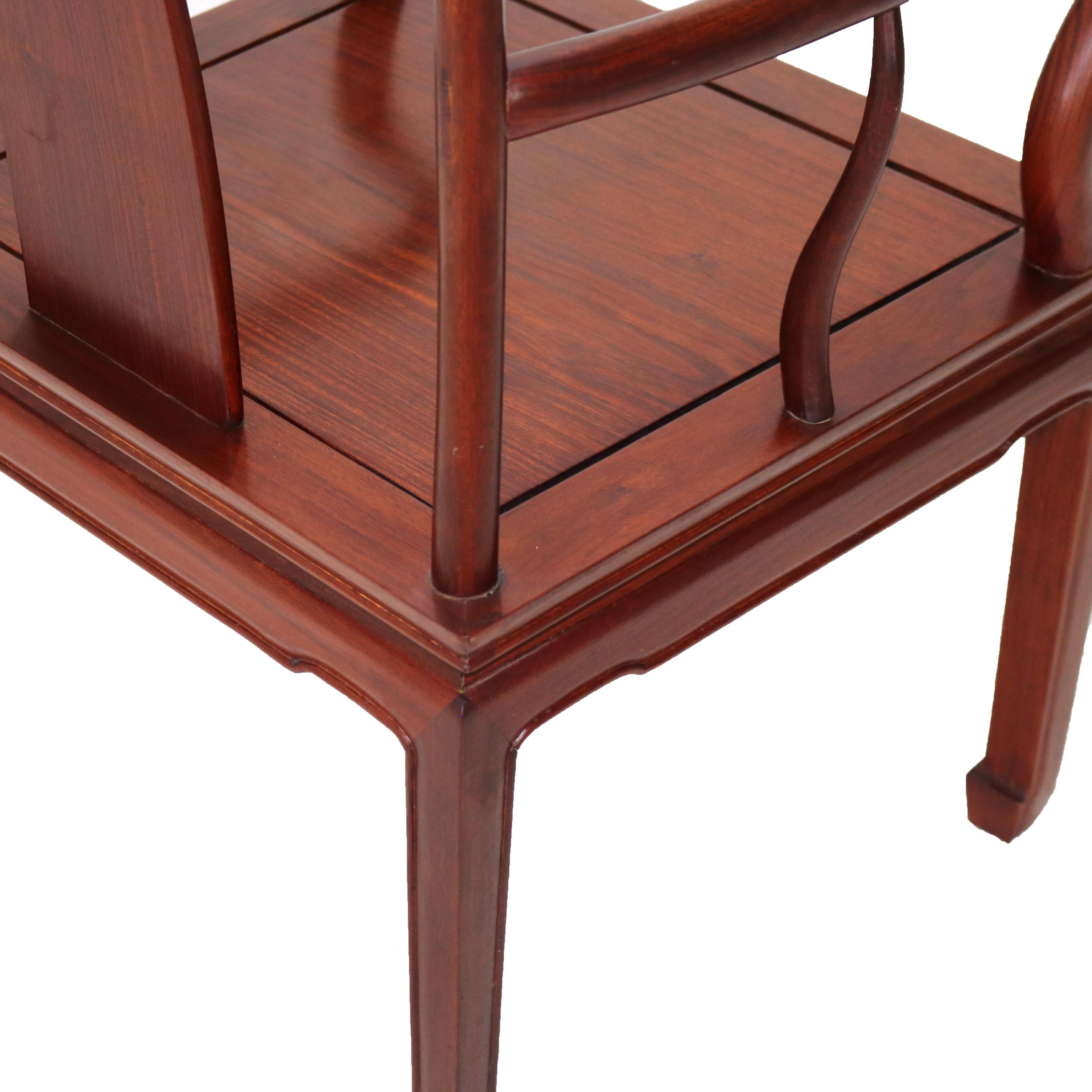 Antique Chinese Hardwood Armchair with Good Luck Symbol C1920 6