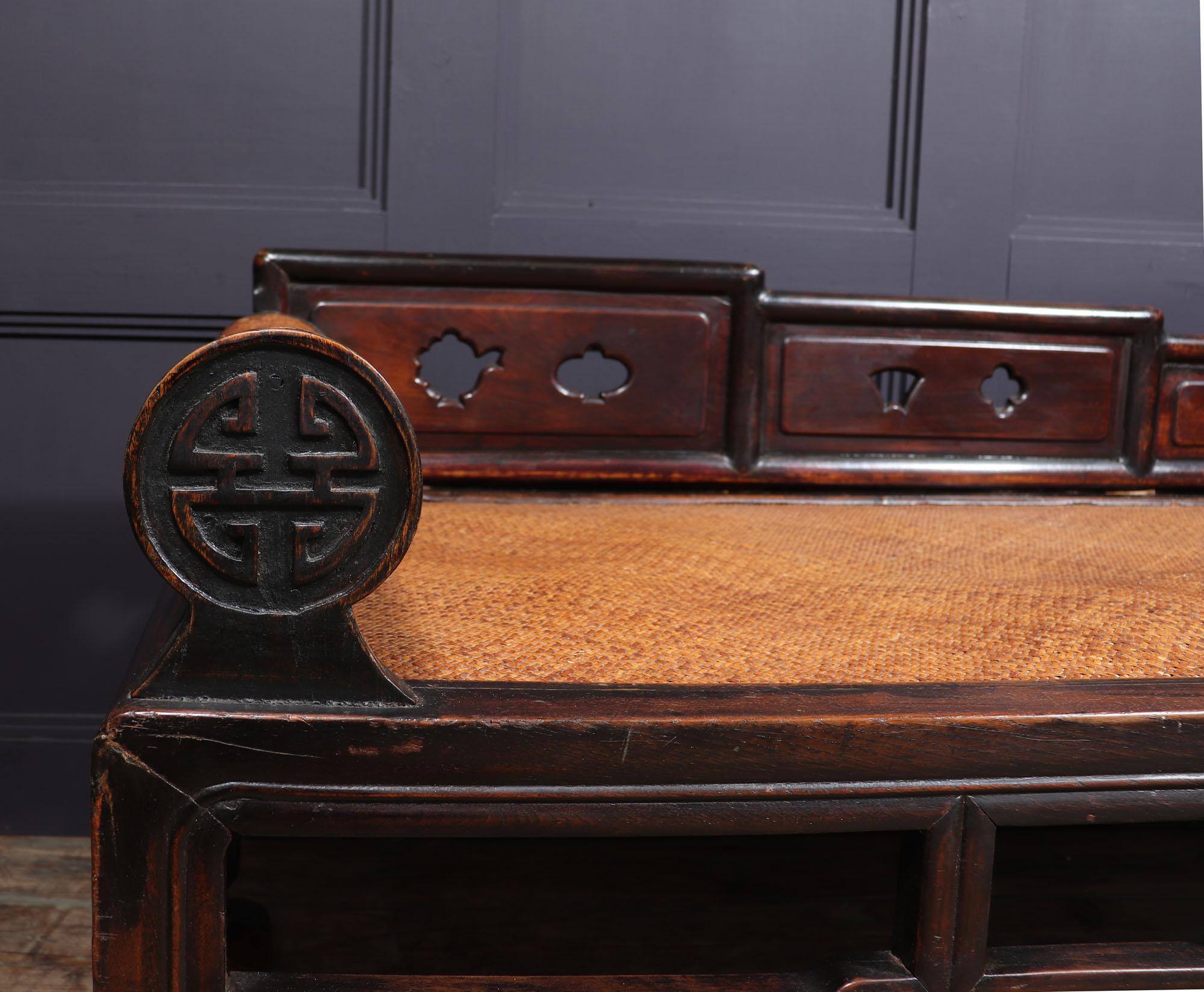 Antique Chinese Hardwood Daybed, C1820 2