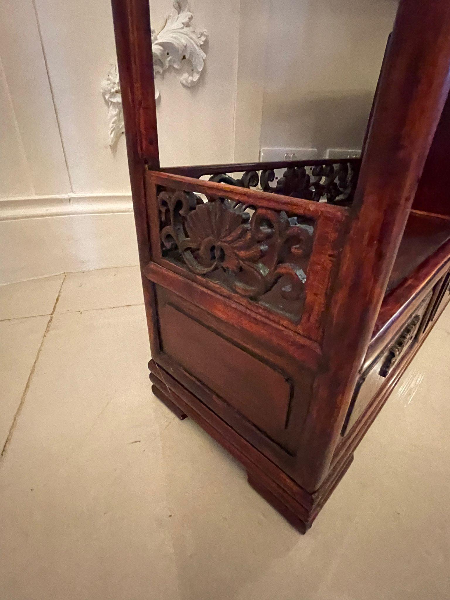 Antique Chinese Hardwood Display Cabinet For Sale 8