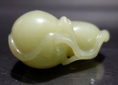 Antique Chinese Hetain Celedon Jade "Double Gourd"  19th Century