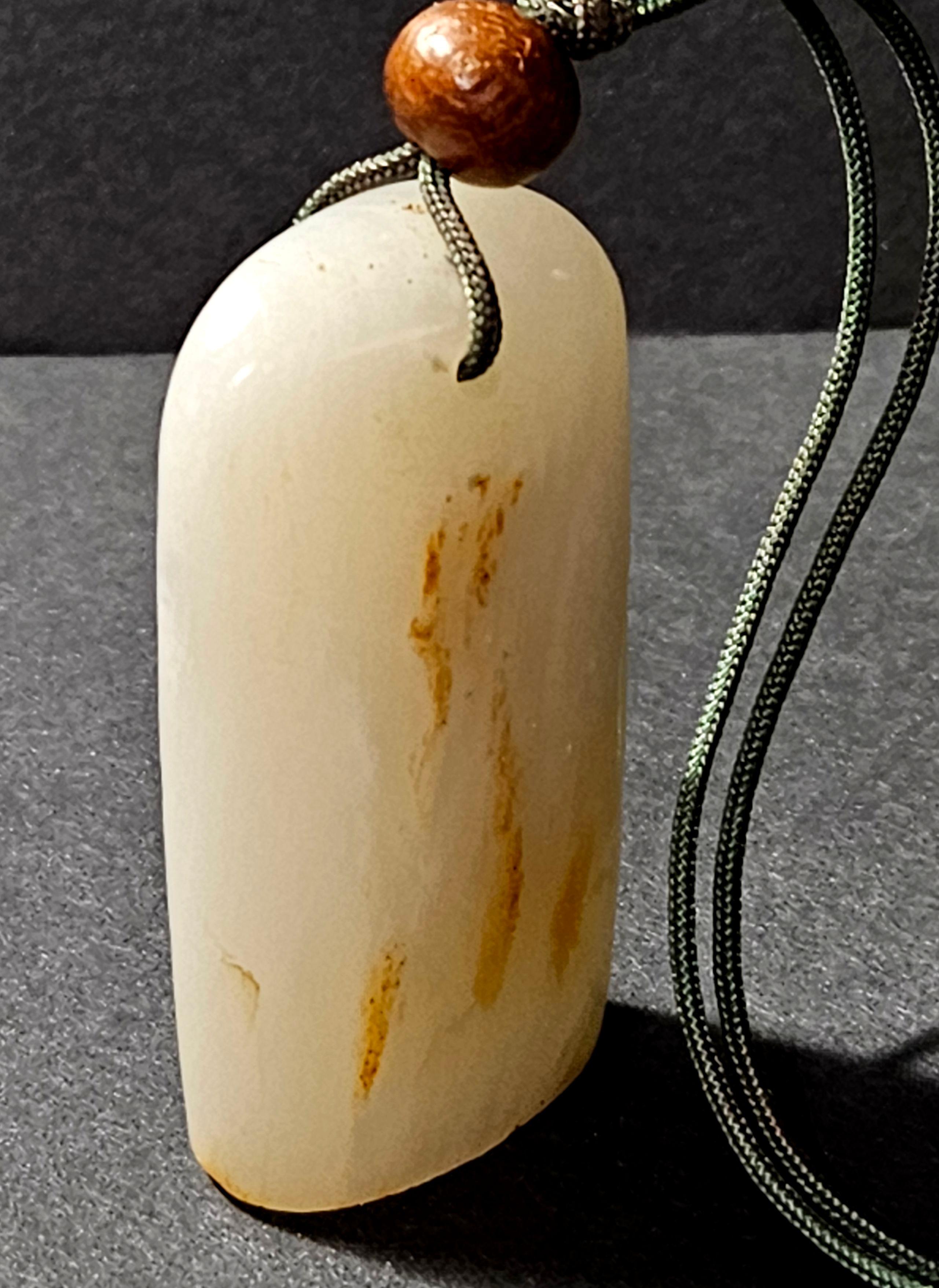 Sculpté à la main Ancien sceau circulaire en jade blanc de Chine Hetian Shop Ric#JD010 en vente