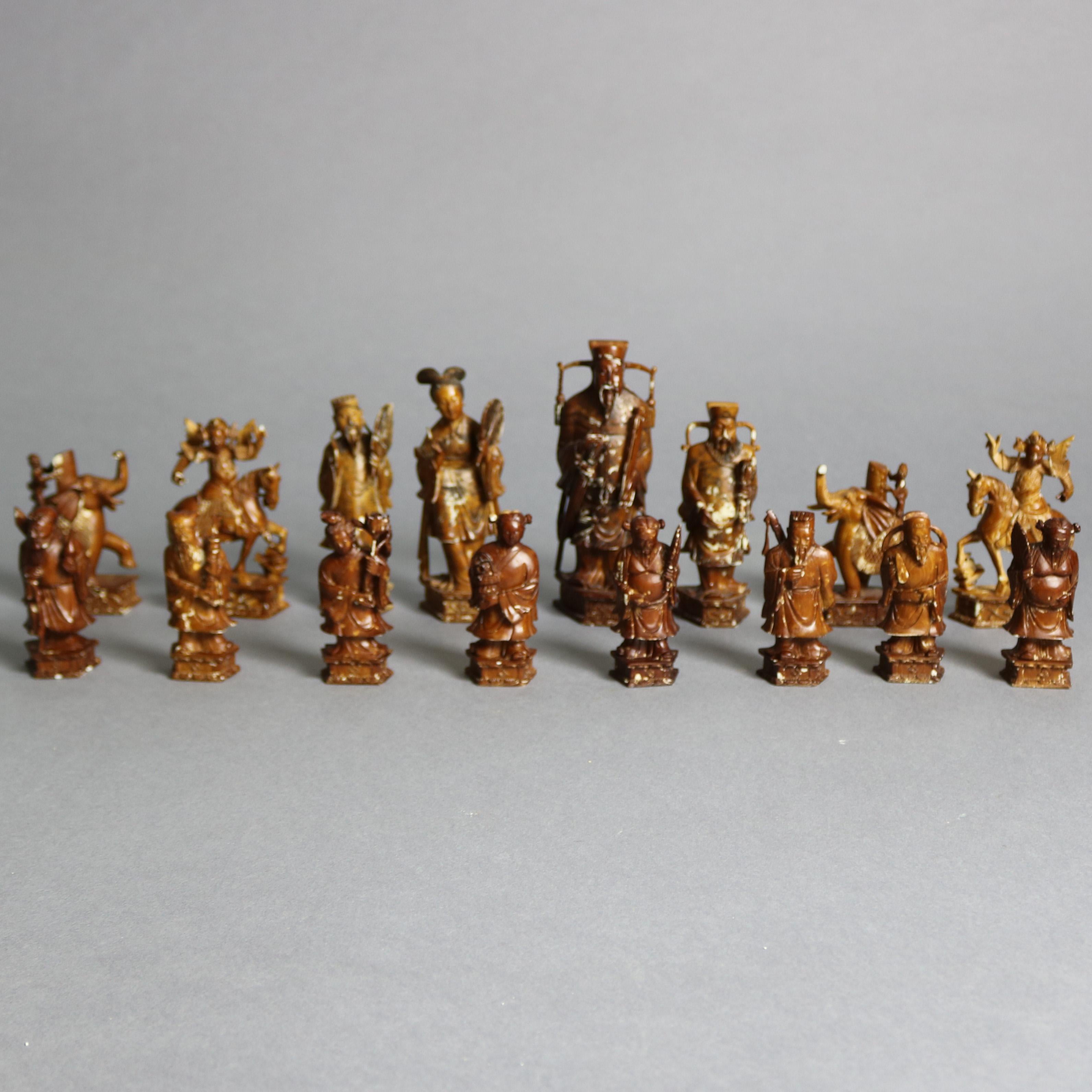 antique chinese chess set