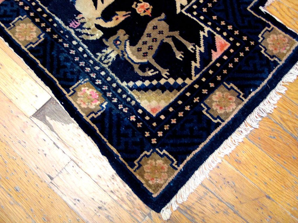 Hand-Knotted Antique Chinese Horse Cover For Sale