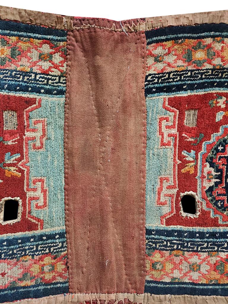 Late 19th Century Chinese Tibetan Horse Saddle Cover (2' 3