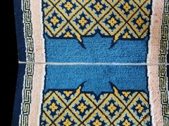 1940s Multicolor Vintage Chinese Peking Ningxia Hand Knotted Rug 2'6" x 4'6"