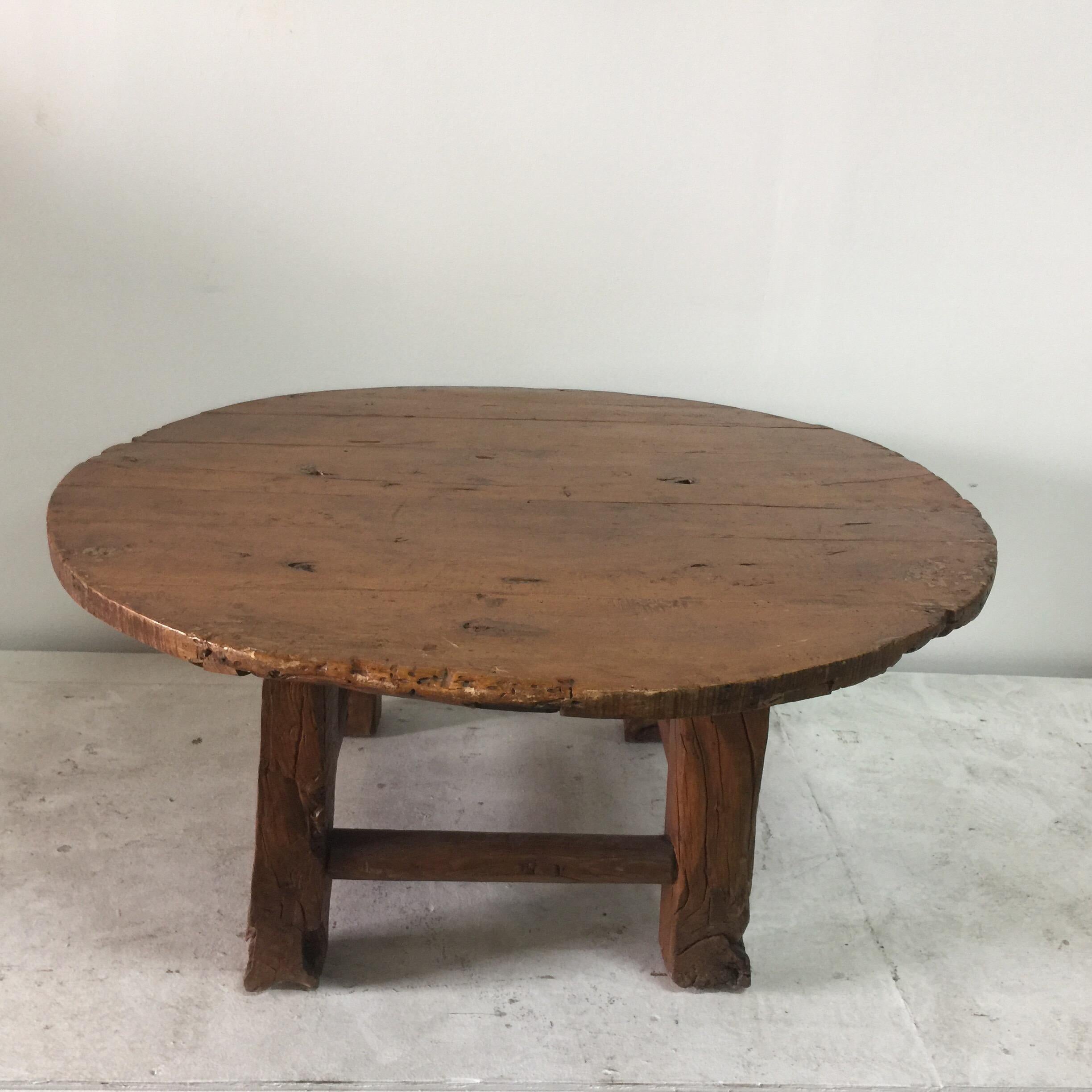 19th Century Antique Chinese Huanghuali Hardwood Round Table  For Sale