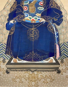 Antique Chinese Imperial Emperor Ancestral Painting on Silk