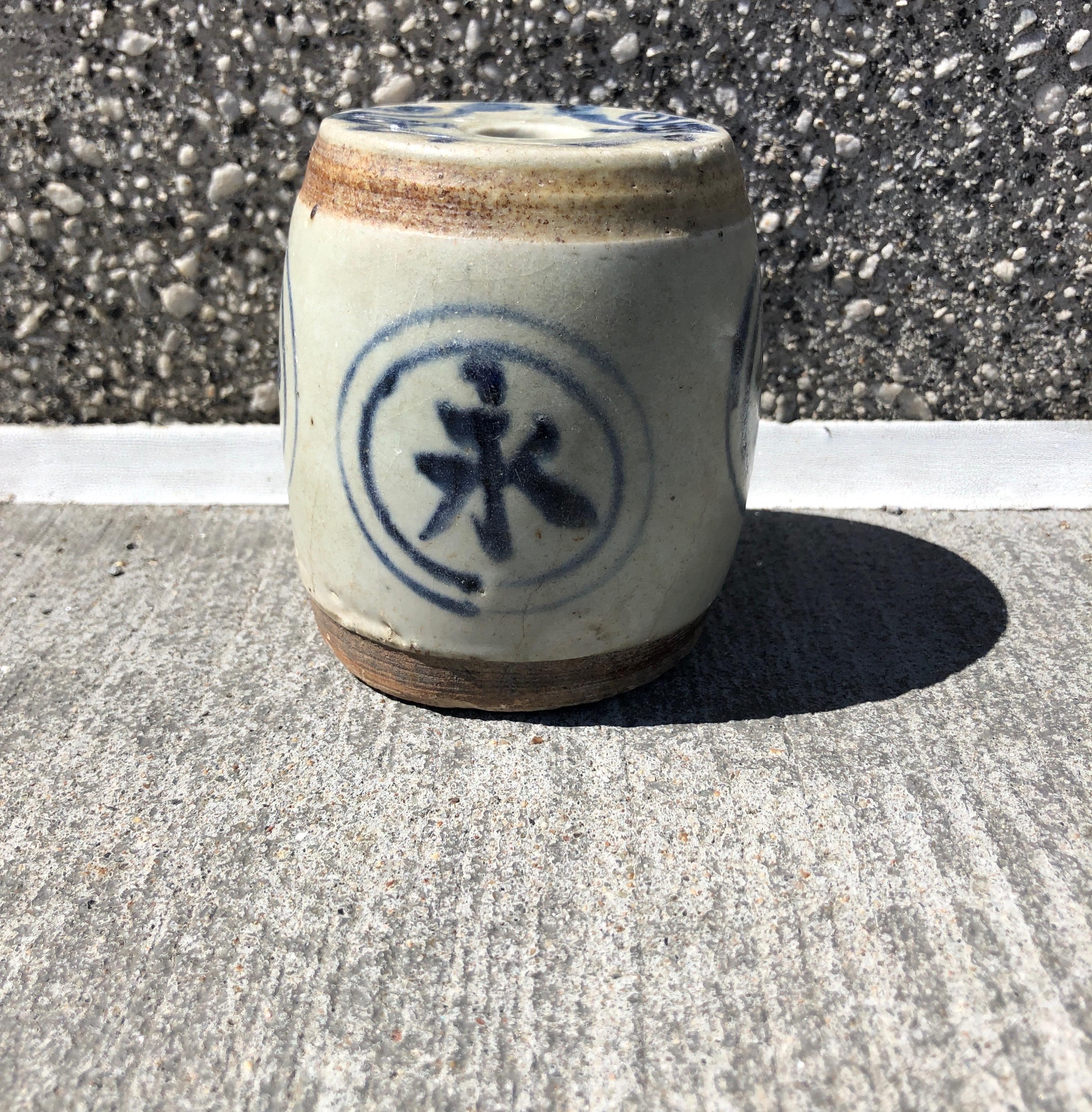 Antique Chinese Incense Holder, Solid Porcelain In Fair Condition In New York, NY