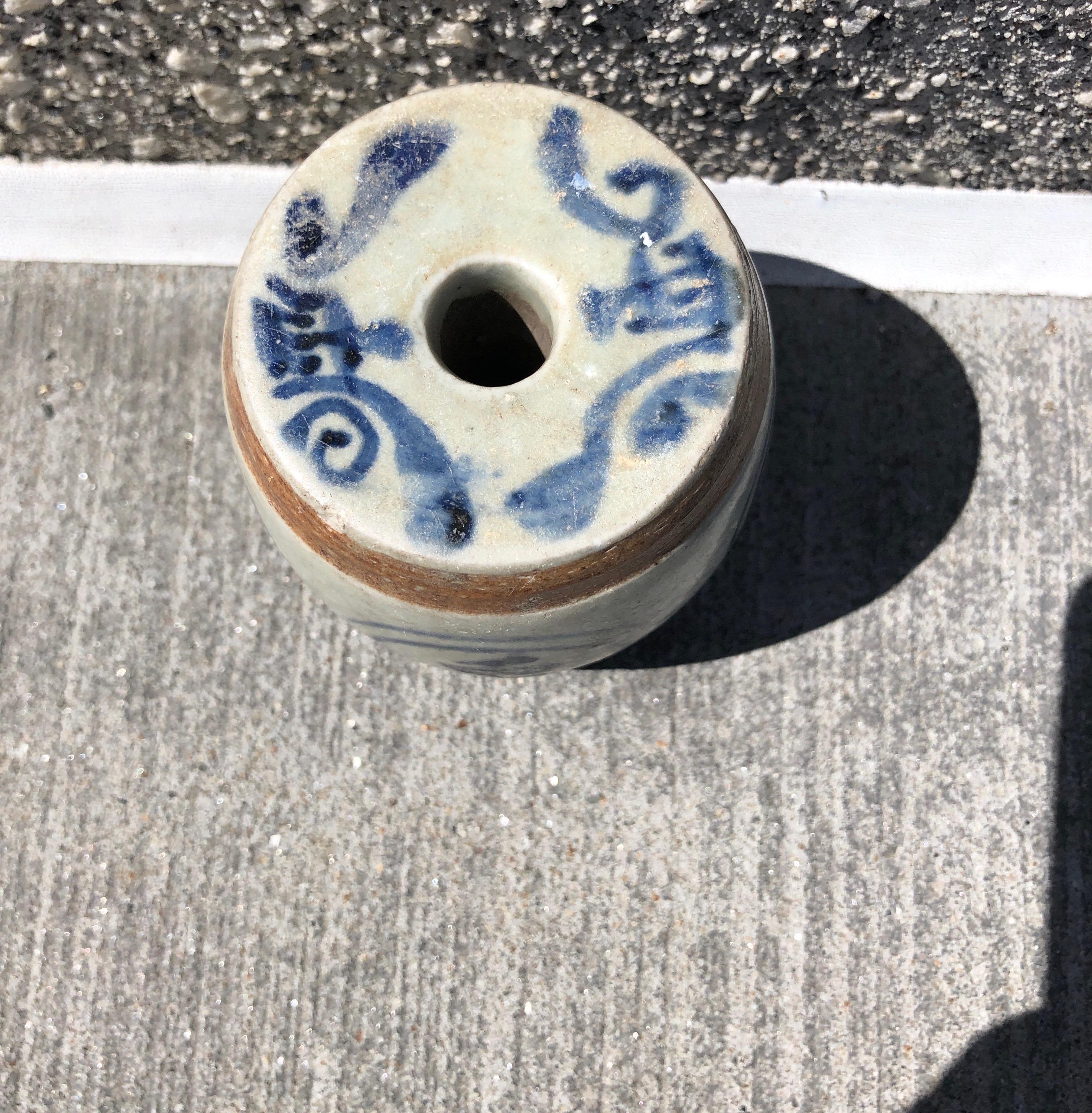 Antique Chinese Incense Holder, Solid Porcelain 3