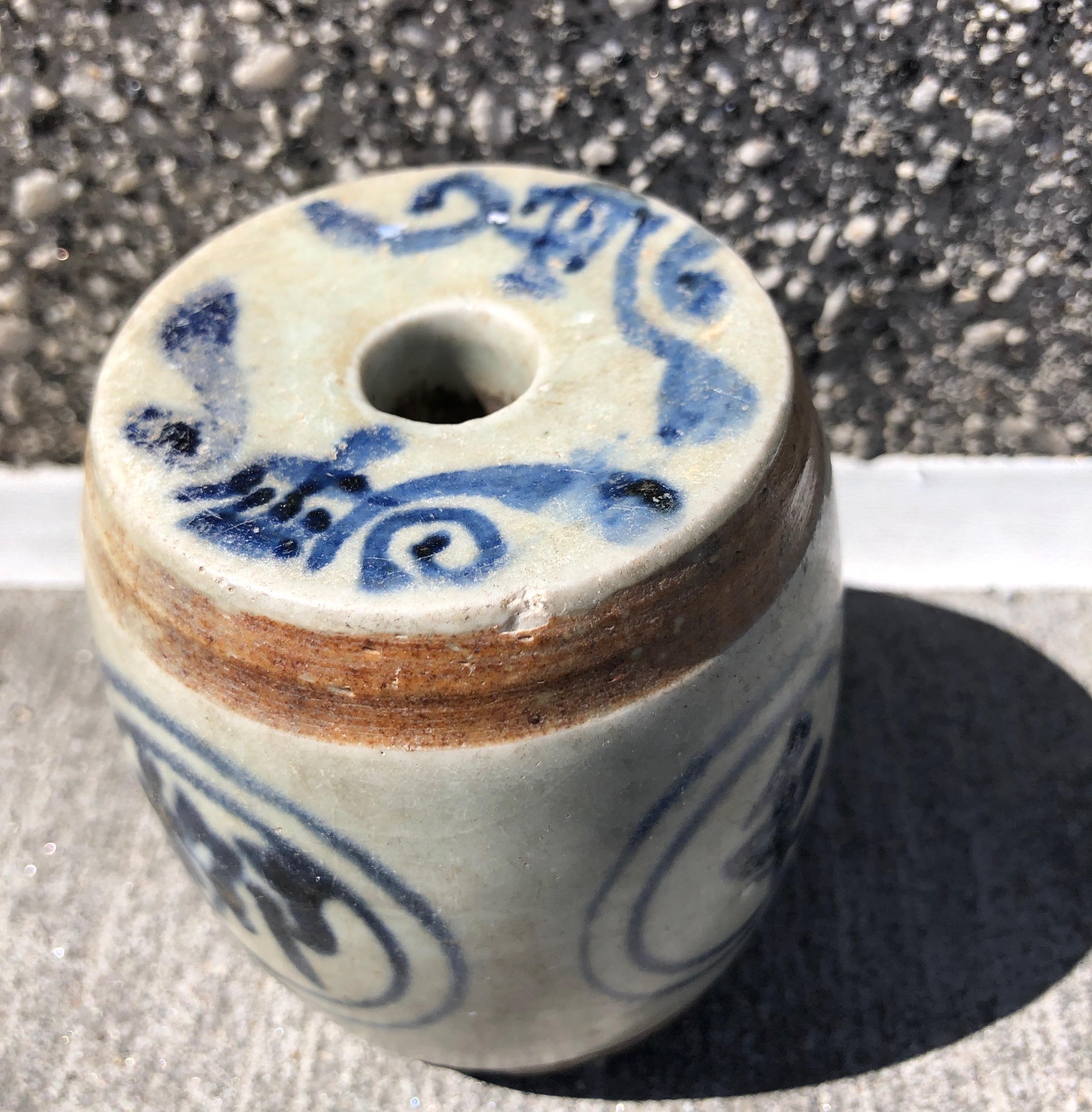Antique Chinese Incense Holder, Solid Porcelain 5