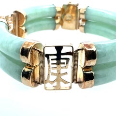 Antique Chinese Jade Bracelet 7.25 Inch Length Weighing 40 Grams