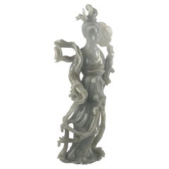 Antike chinesische Jade-Skulptur aus der Zeit um 1920