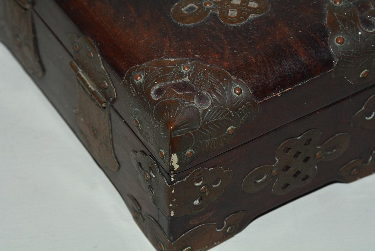 19th Century Antique Chinese Jewelry Box with Lid