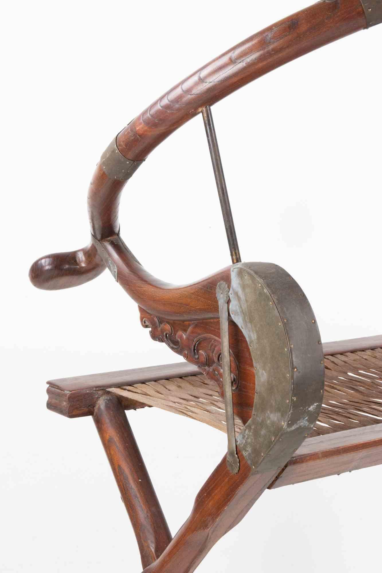 Antique Chinese Jiaoy Chair Qing Dynasty, 19th Century For Sale 5