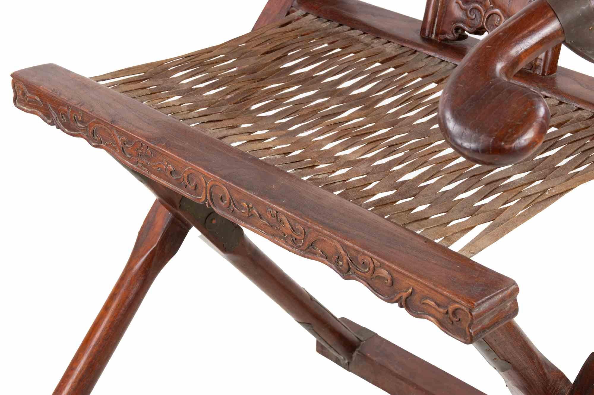 Antique Chinese Jiaoy Chair Qing Dynasty, 19th Century For Sale 1