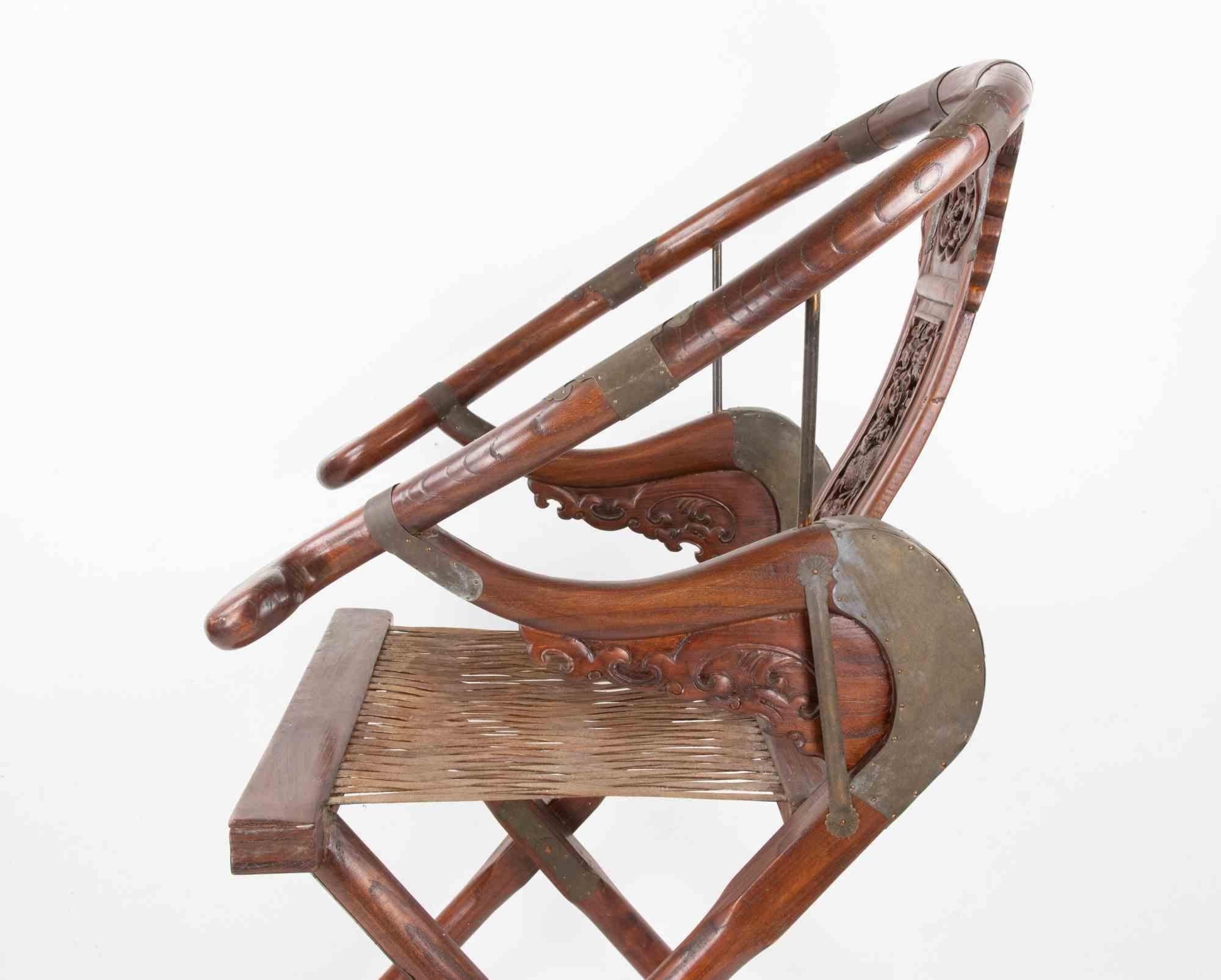 Antique Chinese Jiaoy Chair Qing Dynasty, 19th Century For Sale 2