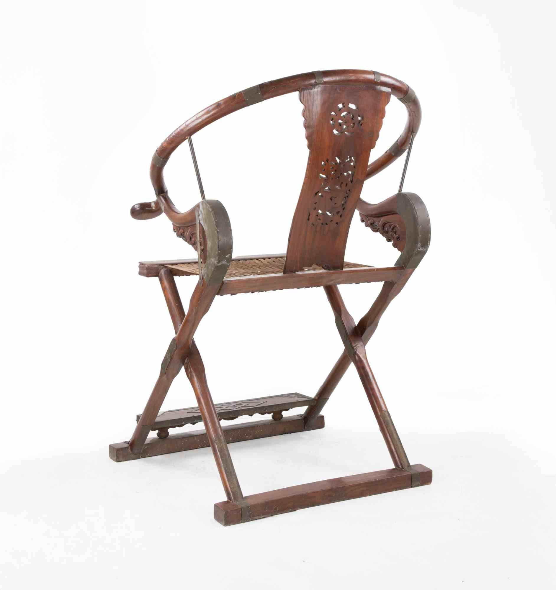 Antique Chinese Jiaoy Chair Qing Dynasty, 19th Century For Sale 4