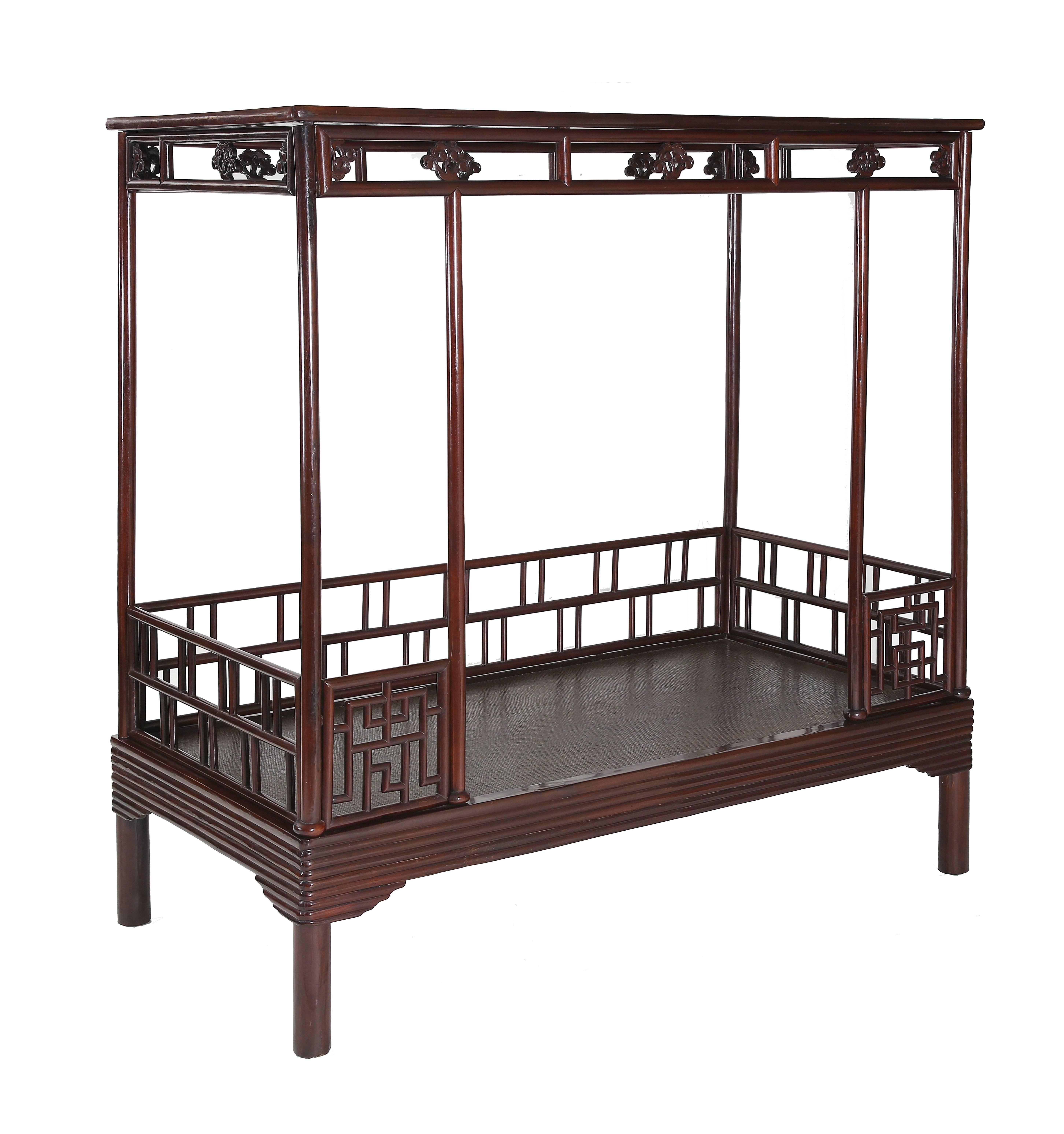 Antikes chinesisches Ju Mu Sechspfosten-Himmelbett:: Chinoserie:: Suzhou (Chinesisch) im Angebot