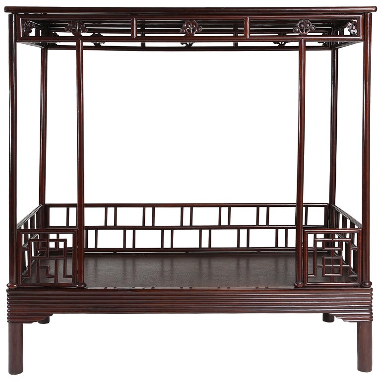 Qing period <i></noscript>ju-mu</i> canopy bed, 19th century, offered by Altfield Gallery