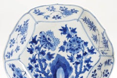 Antiguo Plato de Porcelana China Kangxi Marcado con Quemador de Incienso