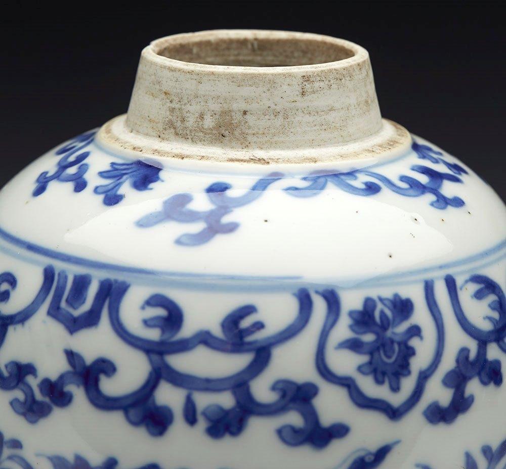 Antiker chinesischer Kangxi Krug mit exotischen Vögeln 1662-1722 (Porzellan)