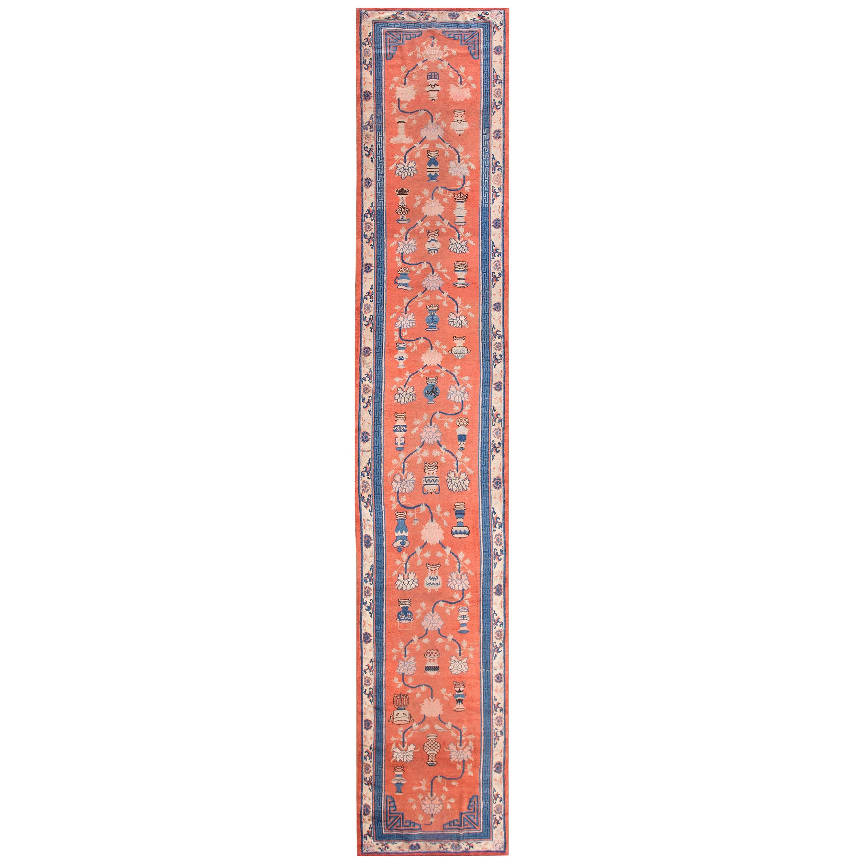 Antiker chinesischer Kansu-Teppich im Angebot
