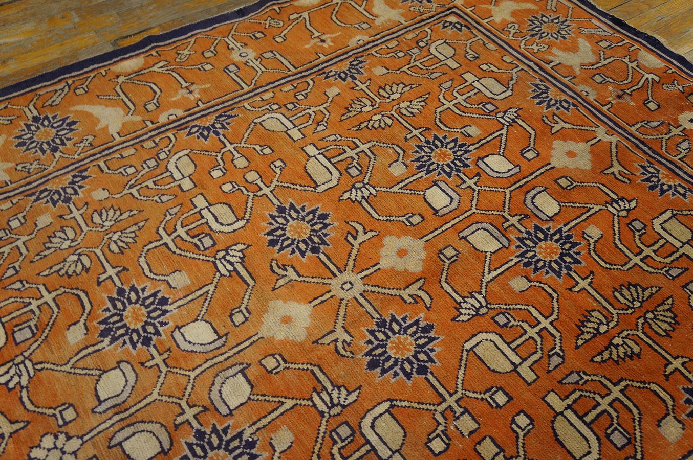 19th Century W. Chinese Gansu Carpet ( 6'2