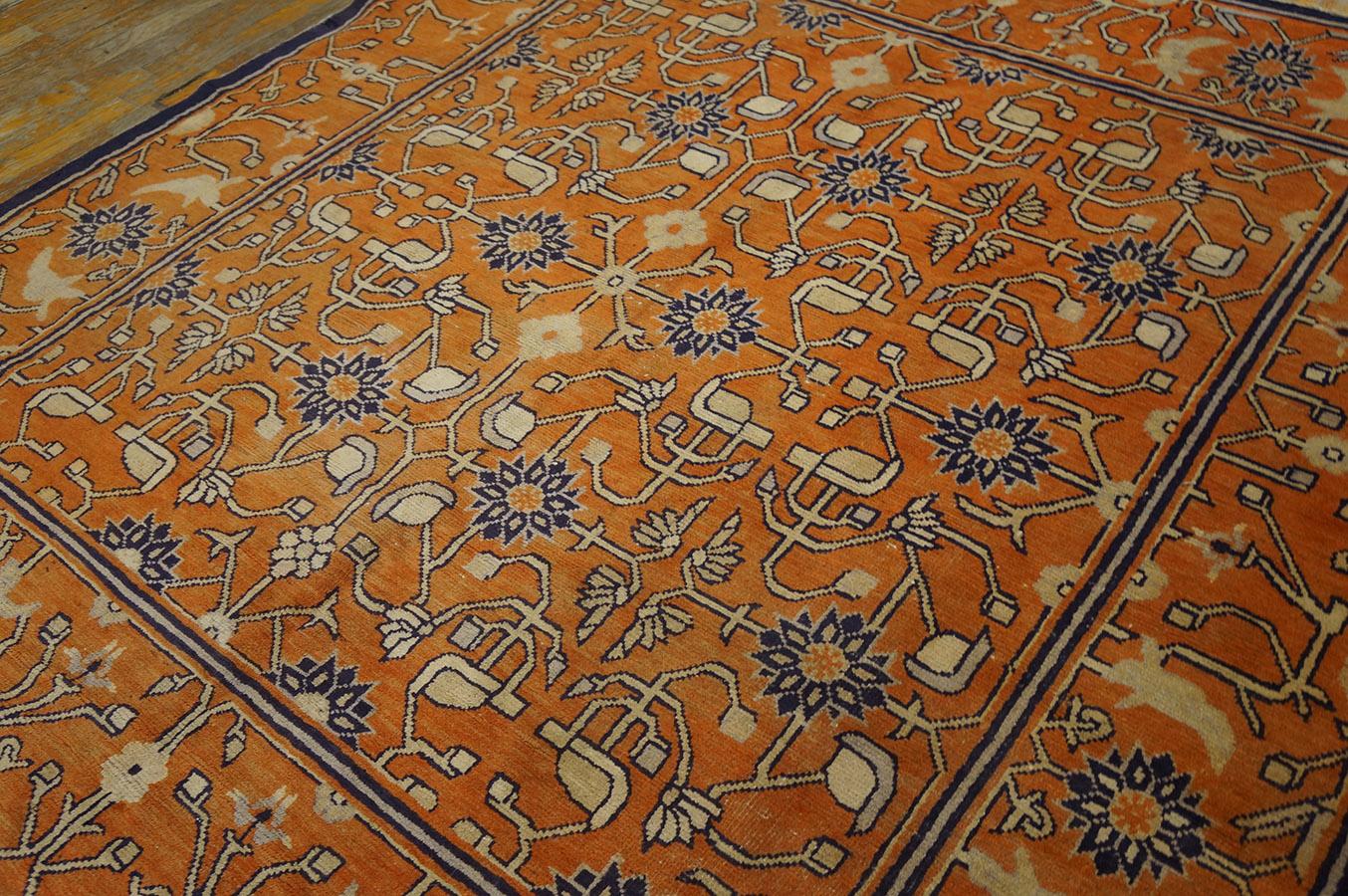 19th Century W. Chinese Gansu Carpet ( 6'2