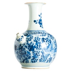 Antique Chinese Kendi Ghendi 18th c with Fenghuang Flowers Porcelain China