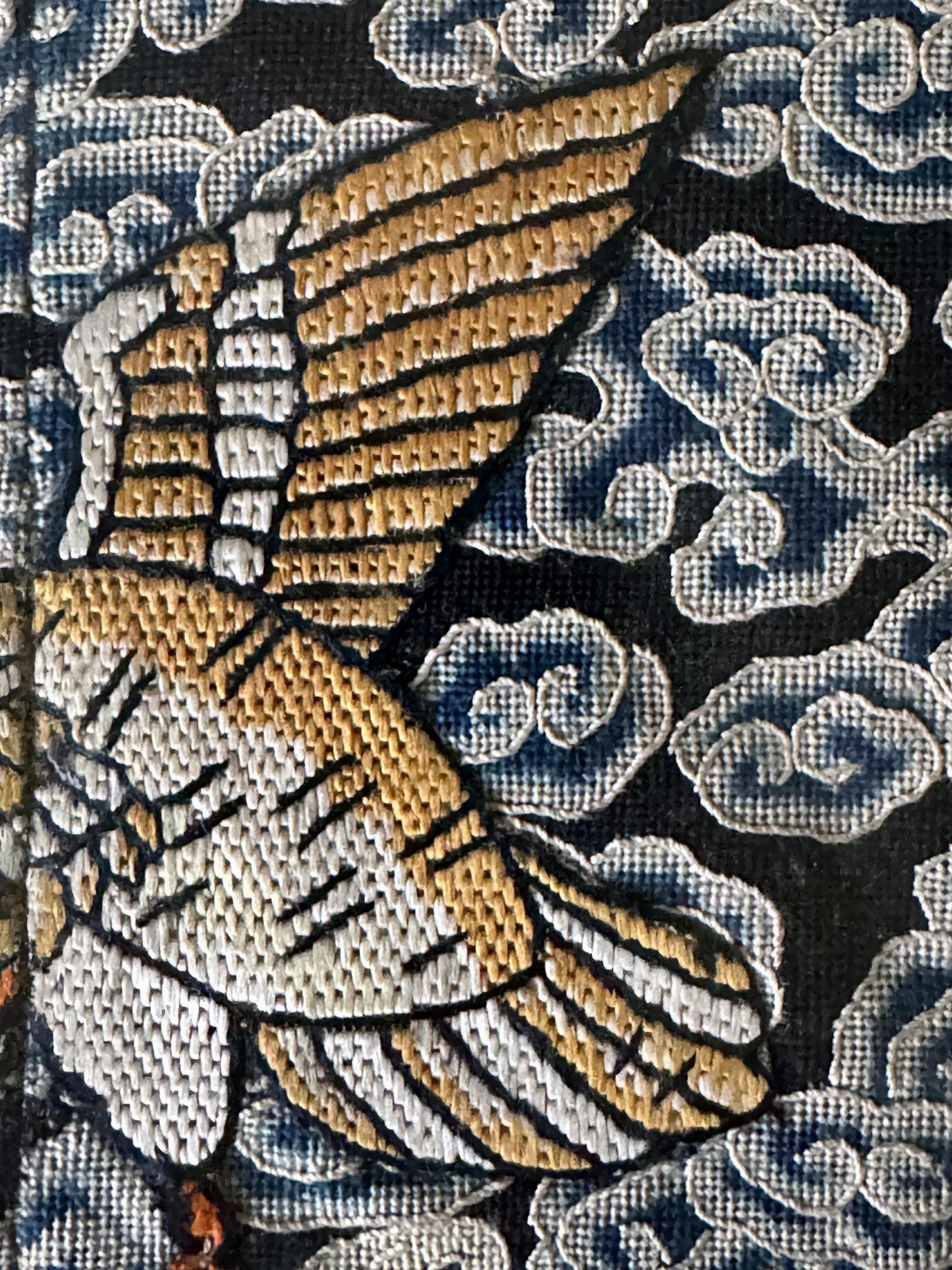 Silk Antique Chinese Kesi Fourth Rank Badges Qing Dynasty For Sale