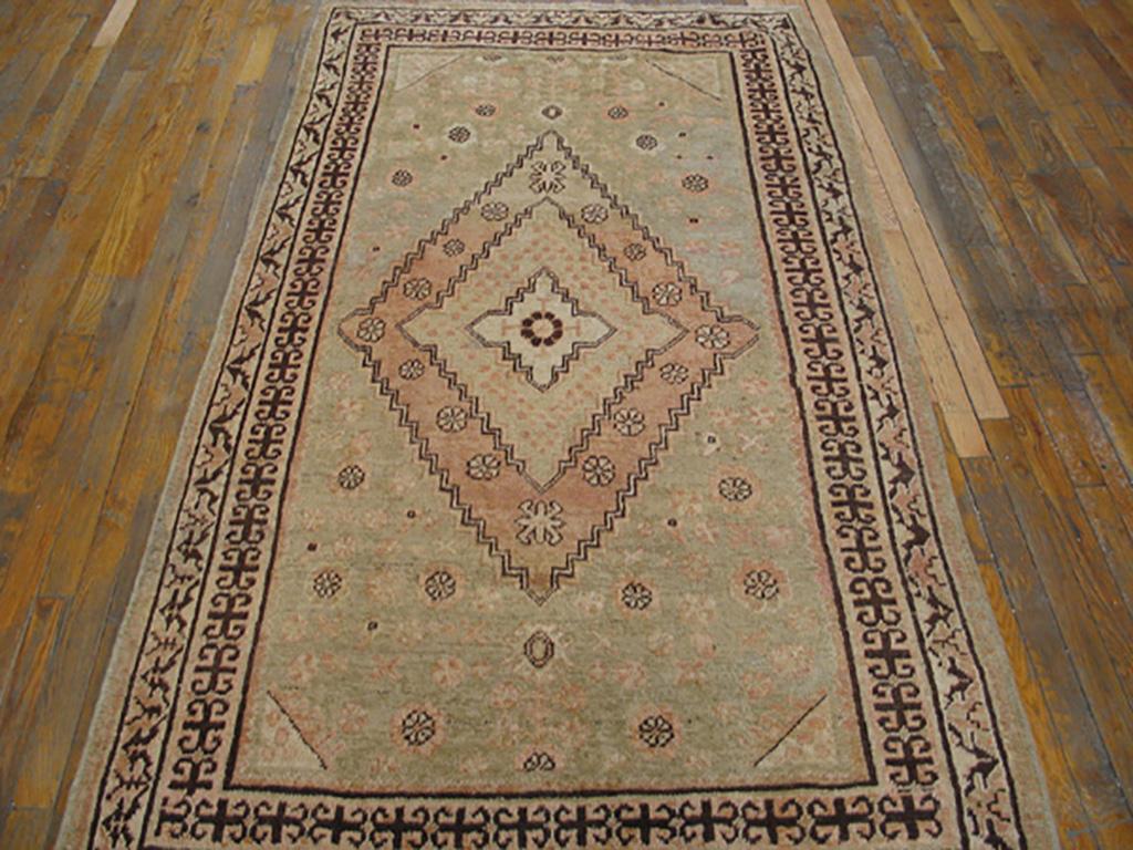 Antique Chinese Khotan rug, size: 4'3
