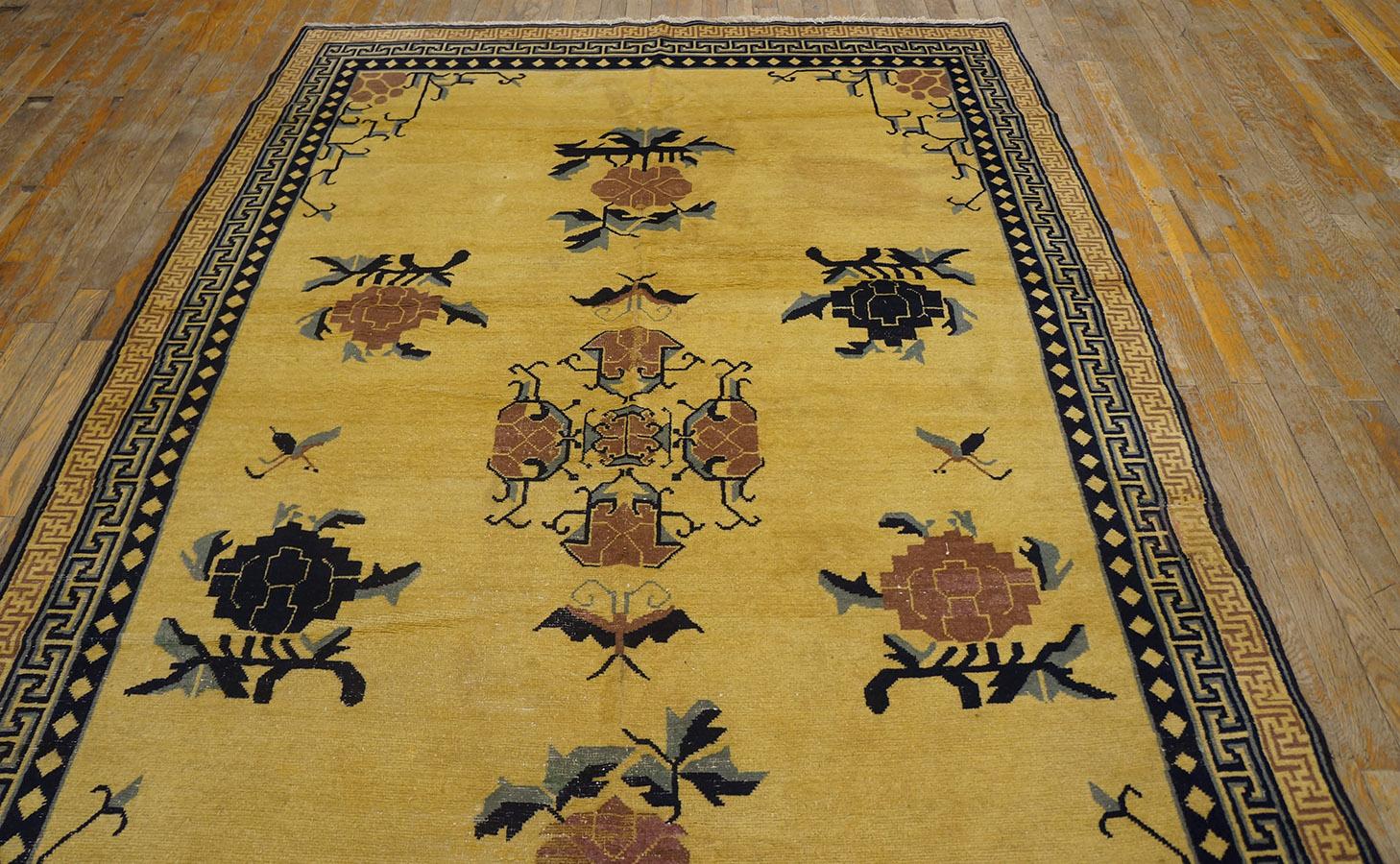 Wool Antique Chinese Khotan Rug 5' 4'' x 8' 0'' For Sale