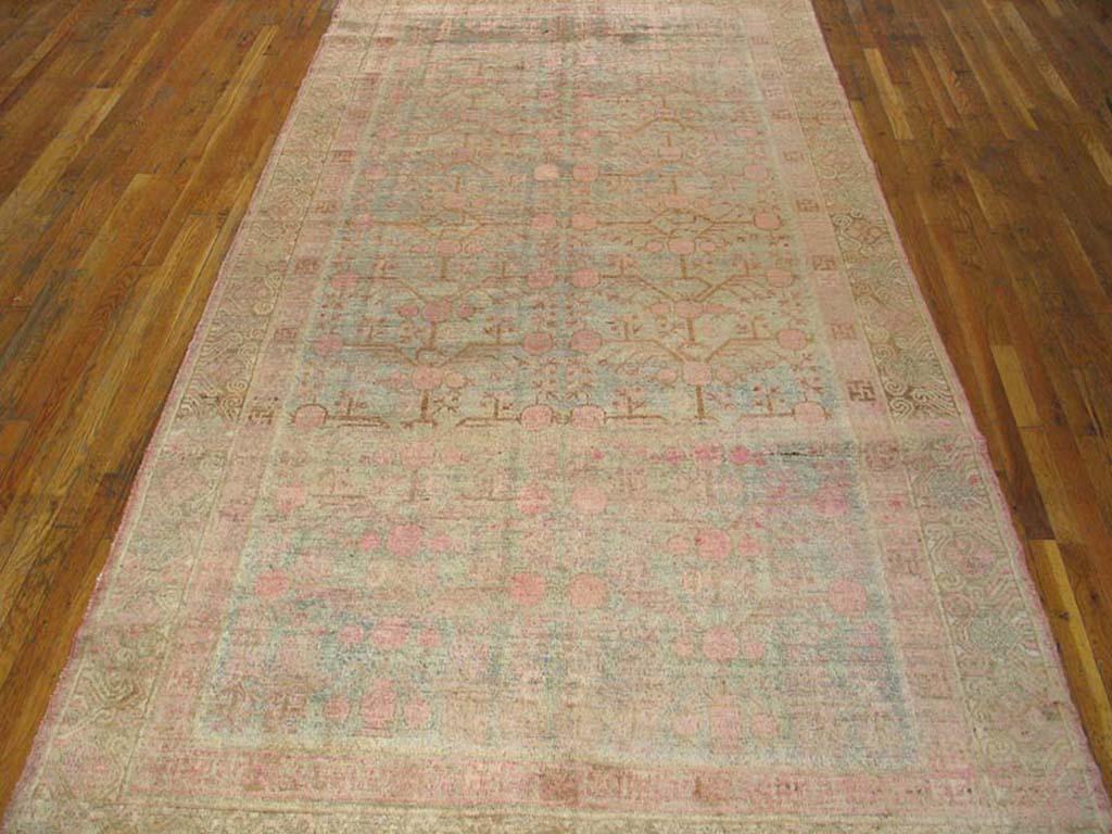 Alfombra Khotan de Asia Central de principios del siglo XX ( 5'10