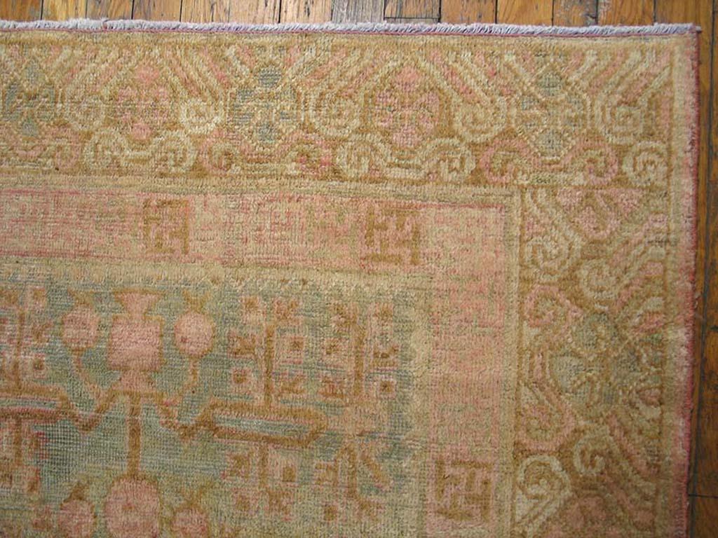 Alfombra Khotan de Asia Central de principios del siglo XX ( 5'10