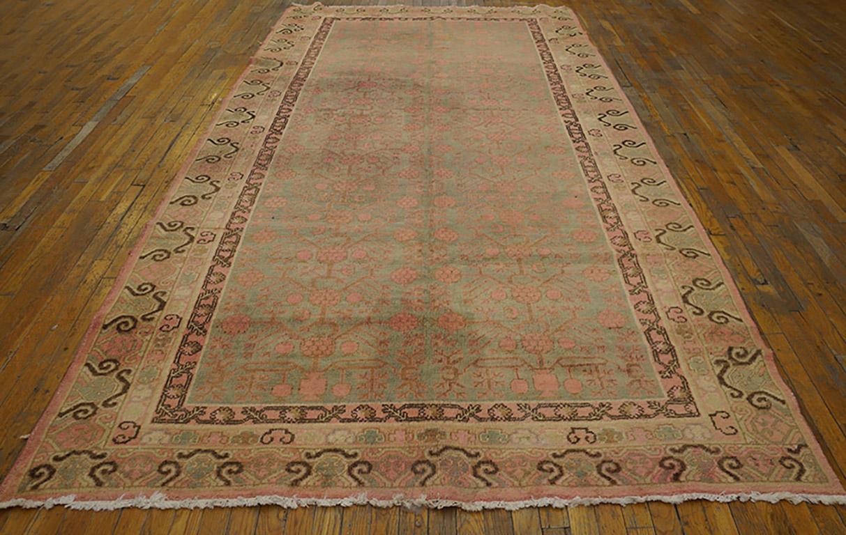 Antique Chinese Khotan rug, size: 6'2