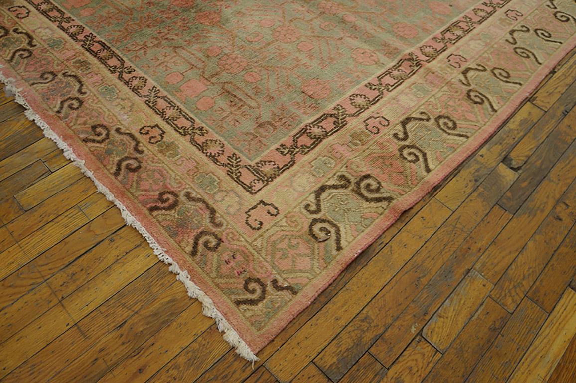 Hand-Knotted Antique Chinese Khotan Rug 6' 2
