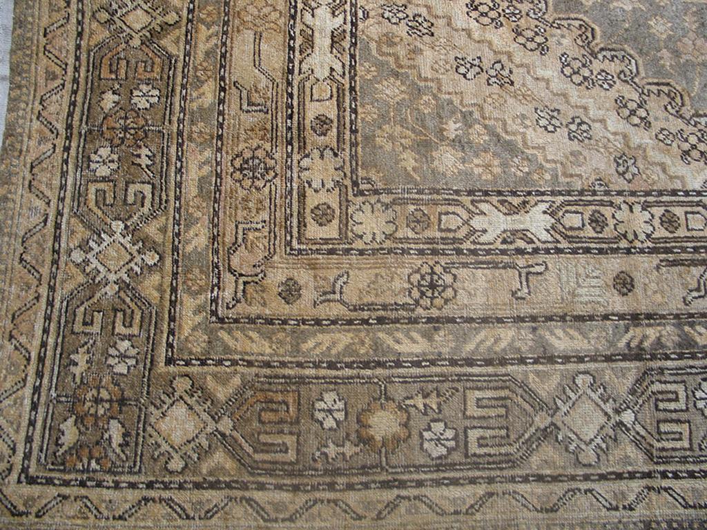 Noué à la main Tapis Khotan d'Asie centrale du début du 20ème siècle ( 8'6