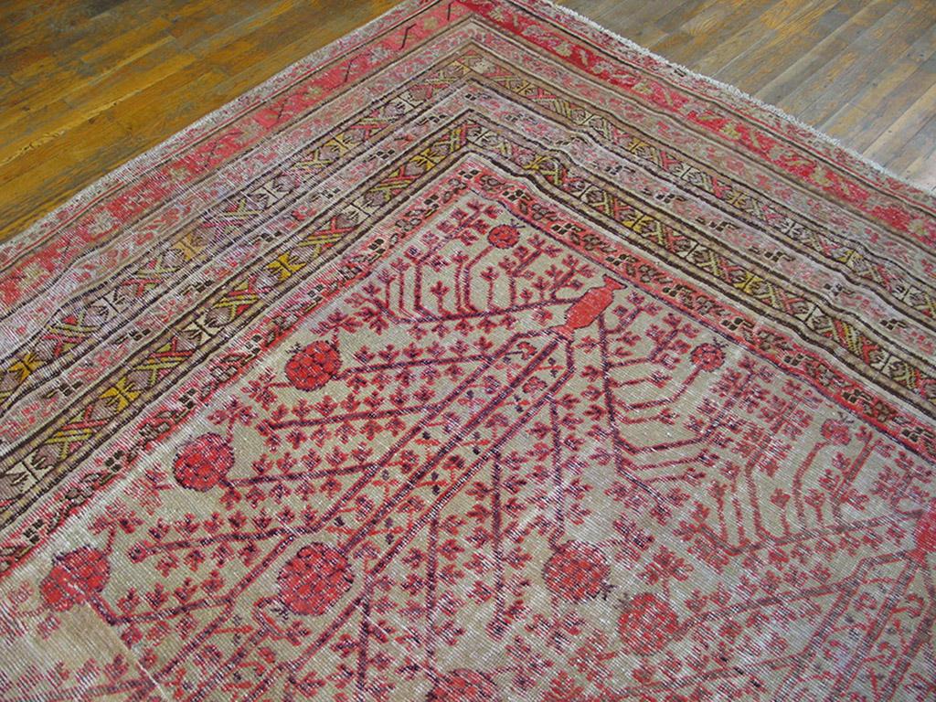 Noué à la main Tapis Khotan d'Asie centrale du début du 20ème siècle ( 8'8