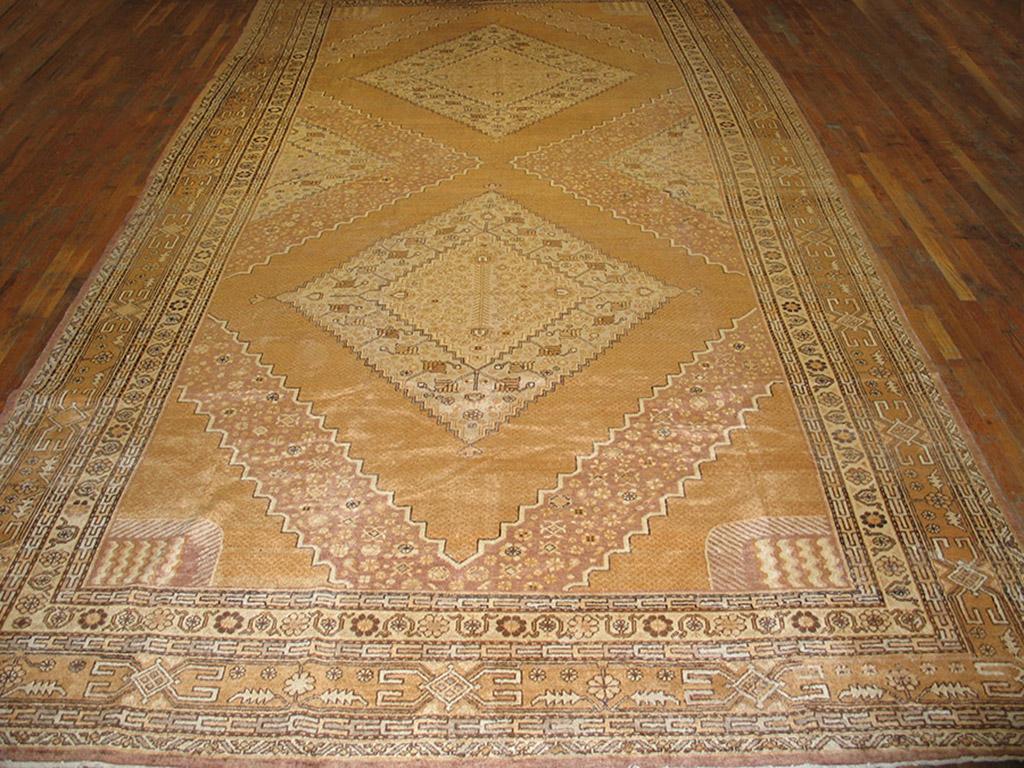 1930's Zentralasiatischer Khotan Teppich ( 9'2
