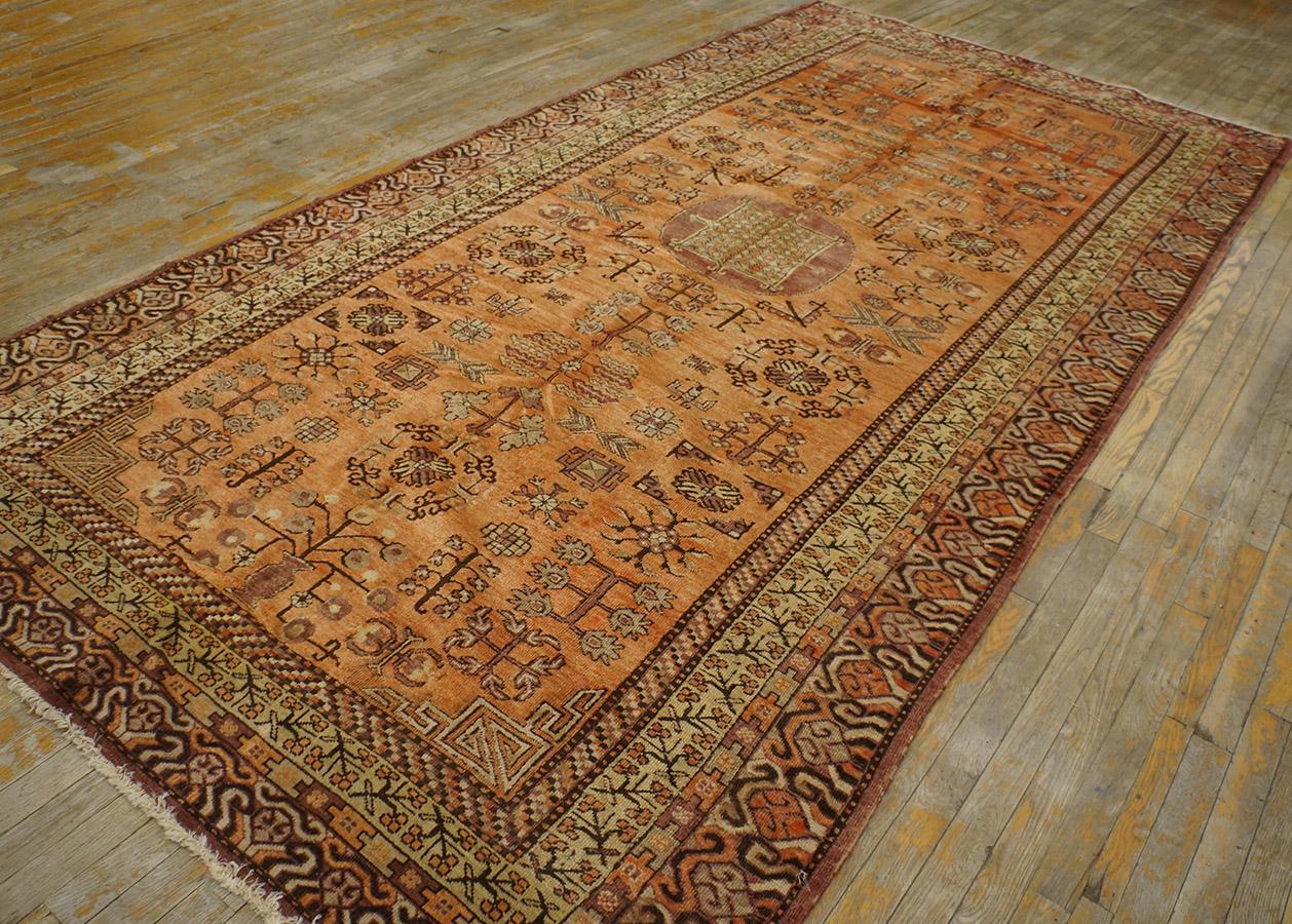 Hand-Knotted Antique Chinese Khotan Rug For Sale