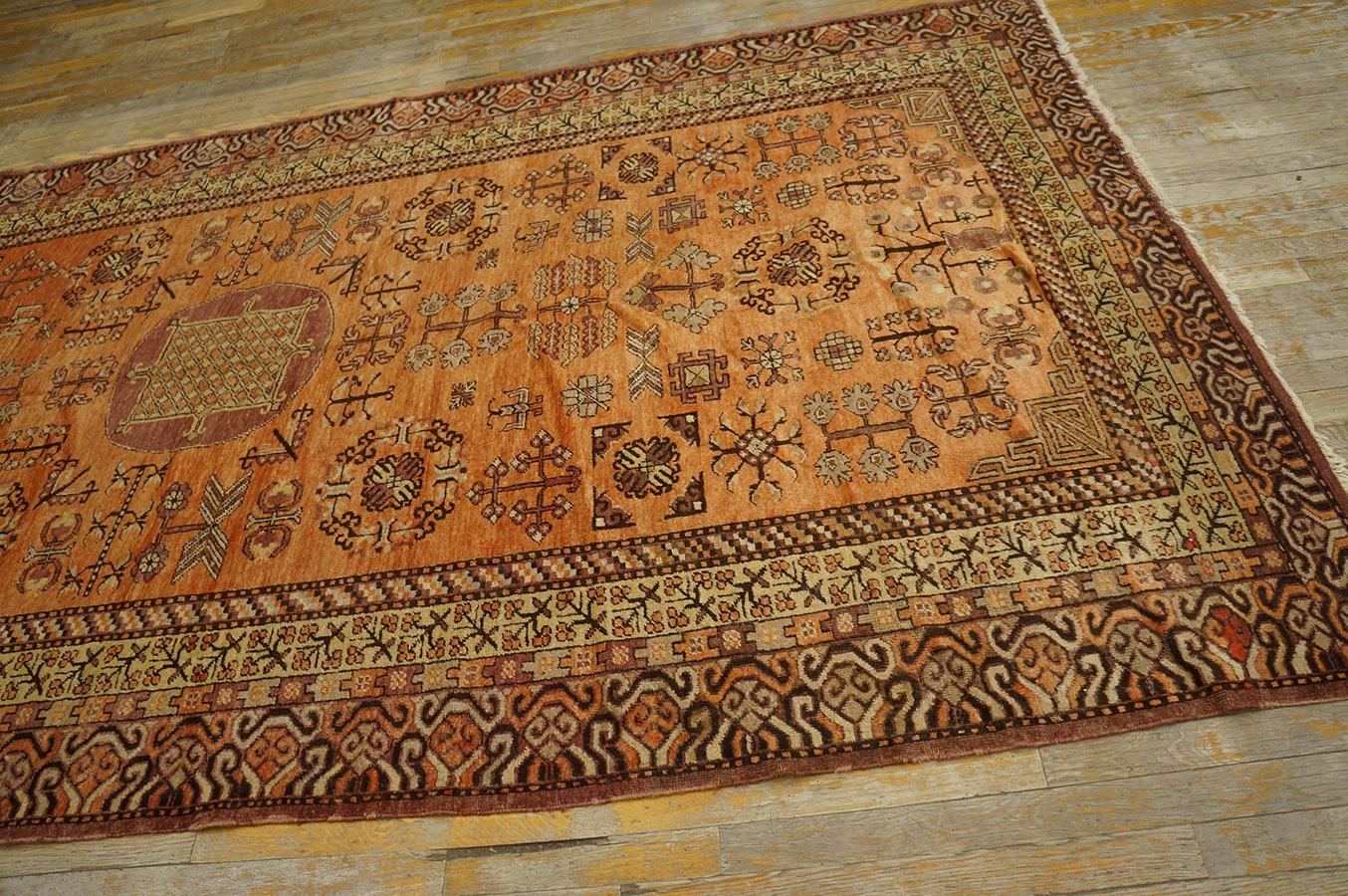 Wool Antique Chinese Khotan Rug For Sale