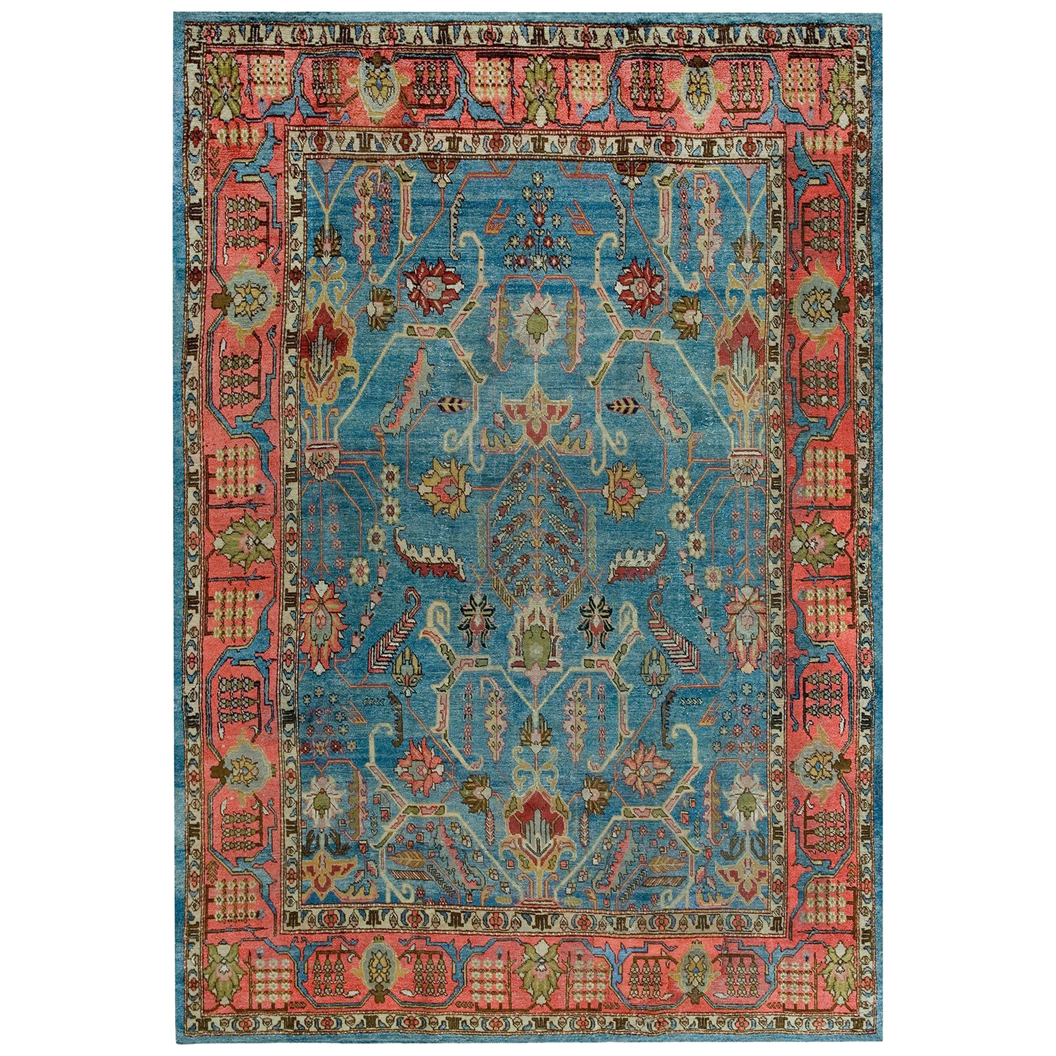 19th Century Central Asian Silk Khotan "Kashgar" Carpet ( 9' x 13' - 275 x 396 ) For Sale