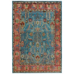 Antique 19th Century Central Asian Silk Khotan "Kashgar" Carpet ( 9' x 13' - 275 x 396 )