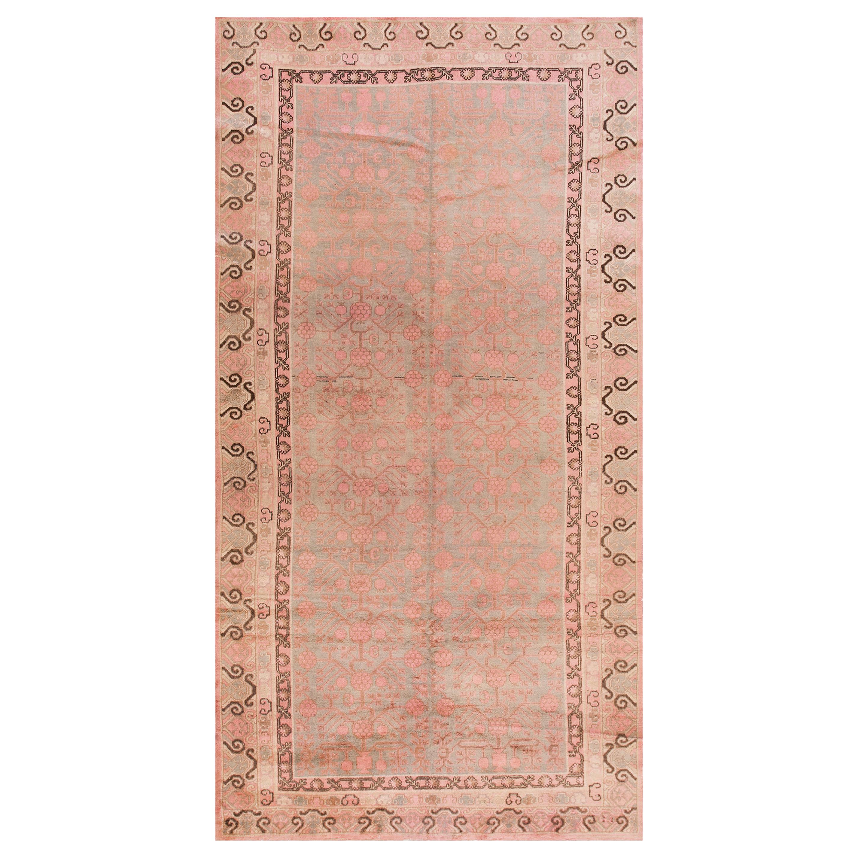 Antique Chinese Khotan Rug 6' 2" x 12' 2" For Sale