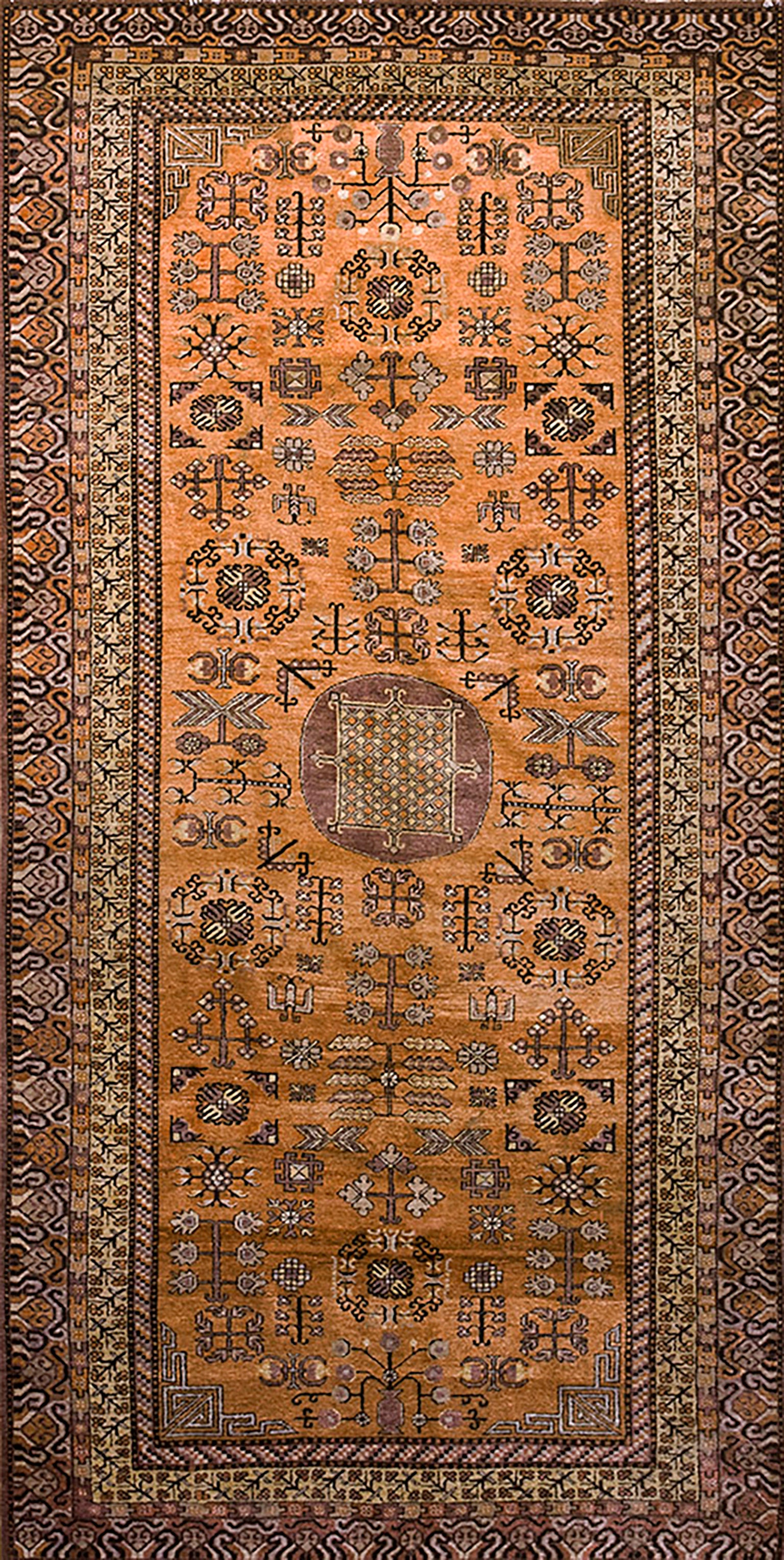 Antique Chinese Khotan Rug For Sale