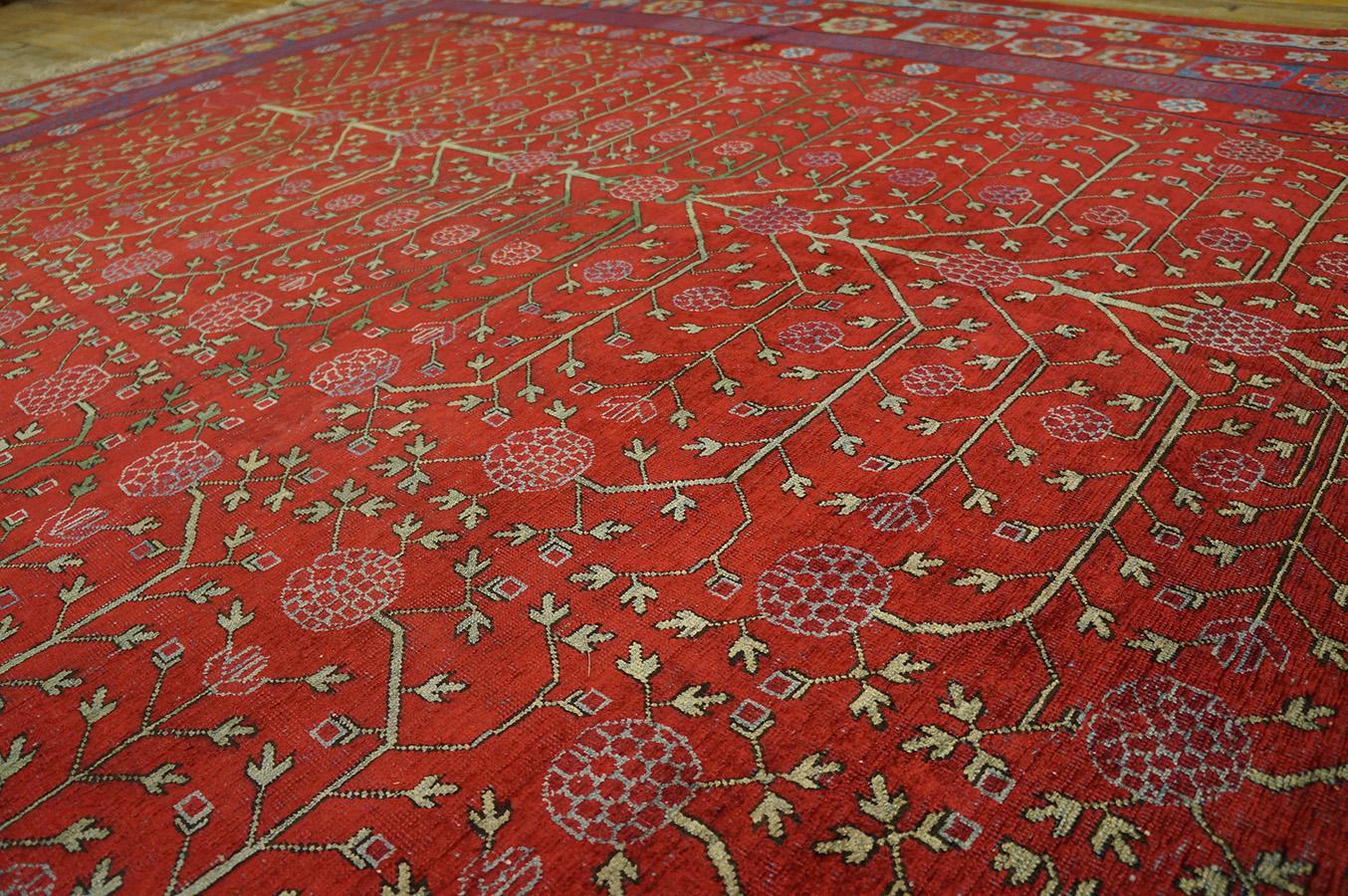 Early 19th Century Central Asian Chinese Khotan Silk Carpet For Sale 10