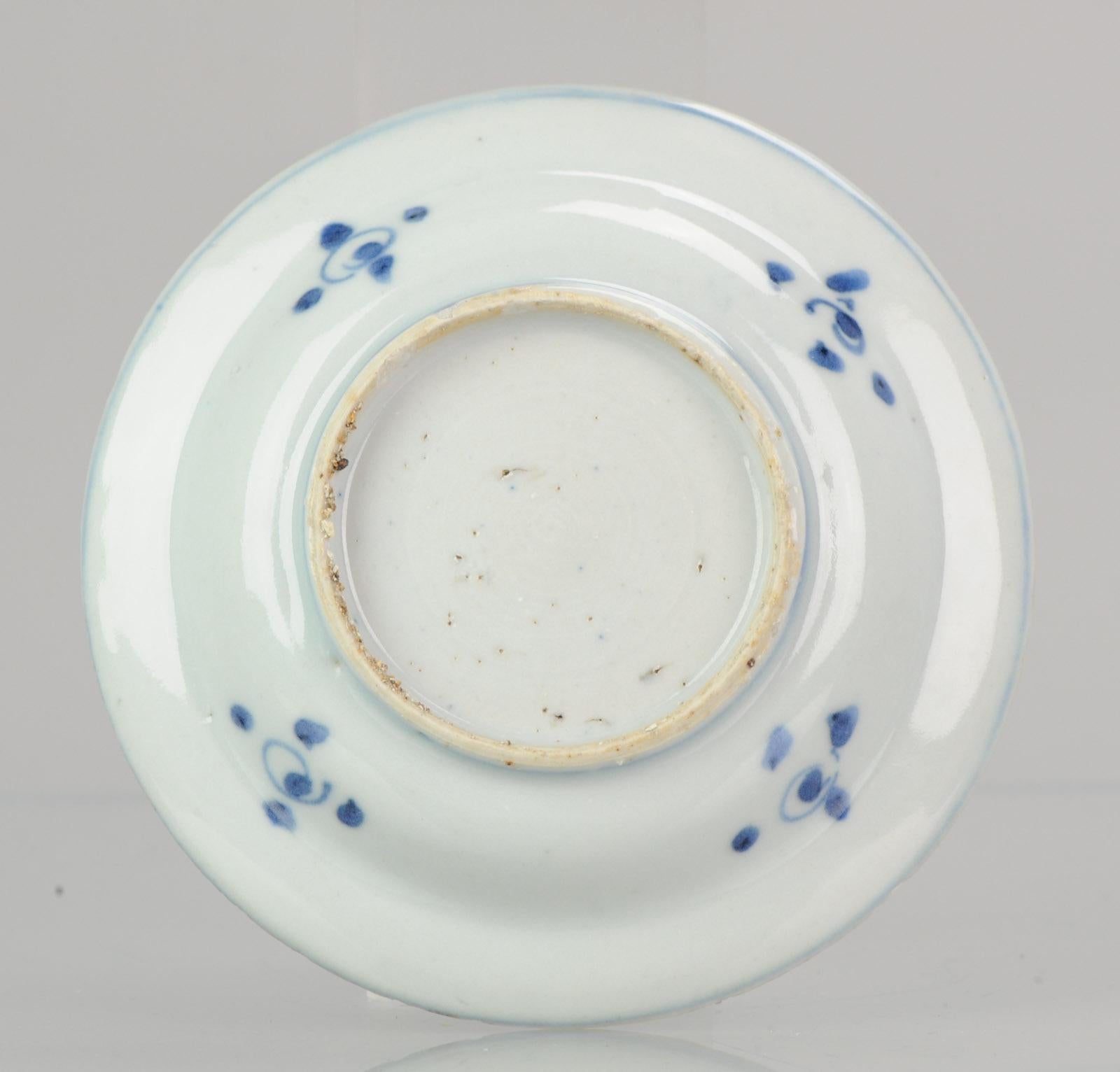 18th Century and Earlier Antique Chinese Kosometsuke Tianqi Plate Porcelain Man Riding Crab, 17th Cen For Sale